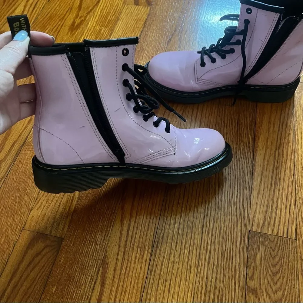 Girls doc Marten pink boots shoes size 4